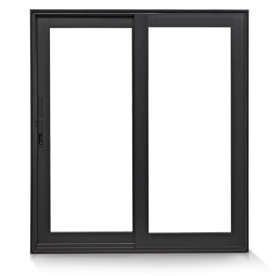 andersen black framed gliding patio door