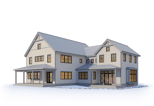 Illustration of classic farmhouse