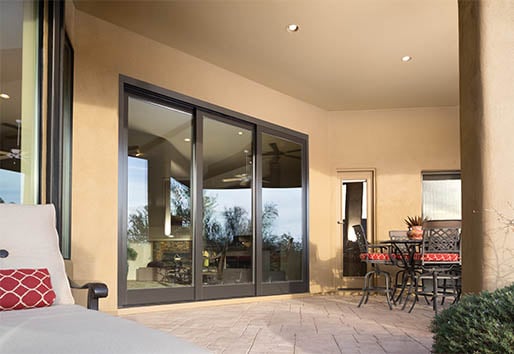 Dark Bronze Mutiglide patio door 
