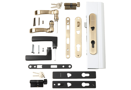 Group of assorted Andersen parts and hardware