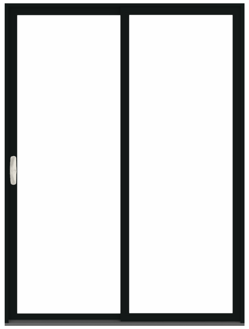 exterior andersen gliding patio door with black trim