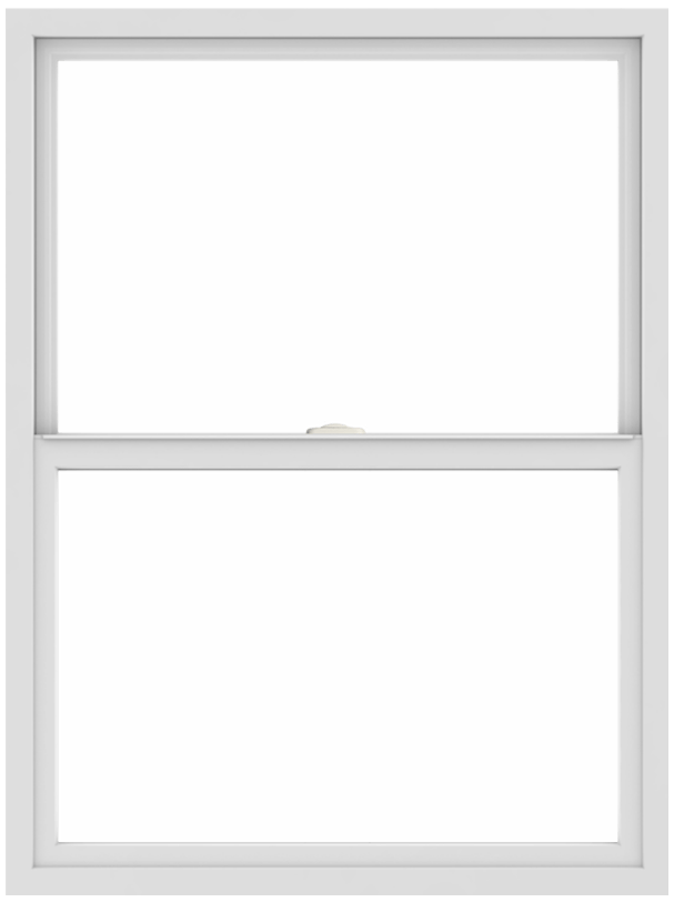 andersen 100 series single-hung window with white trim