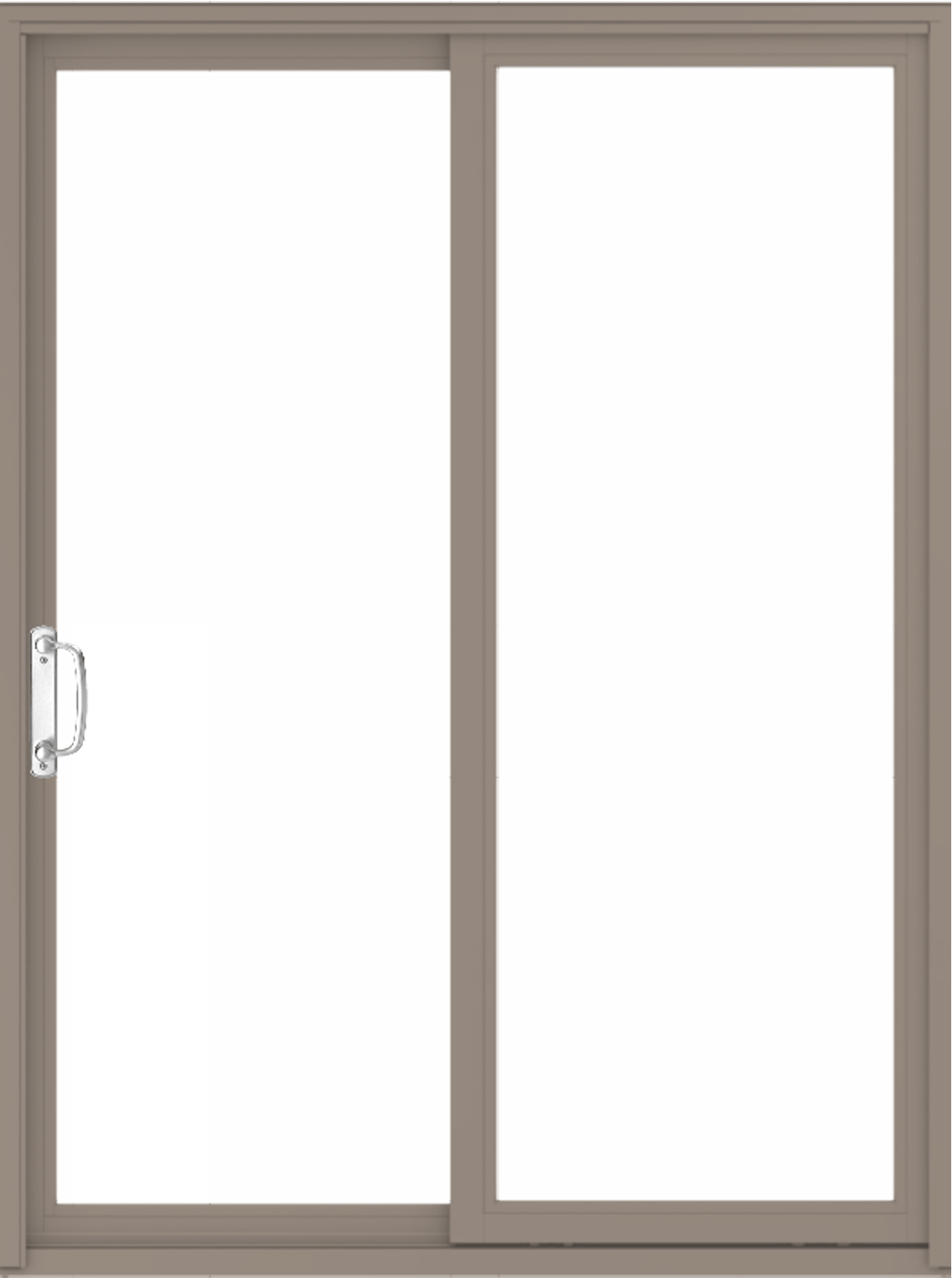 Narroline exterior patio door in color sandtone