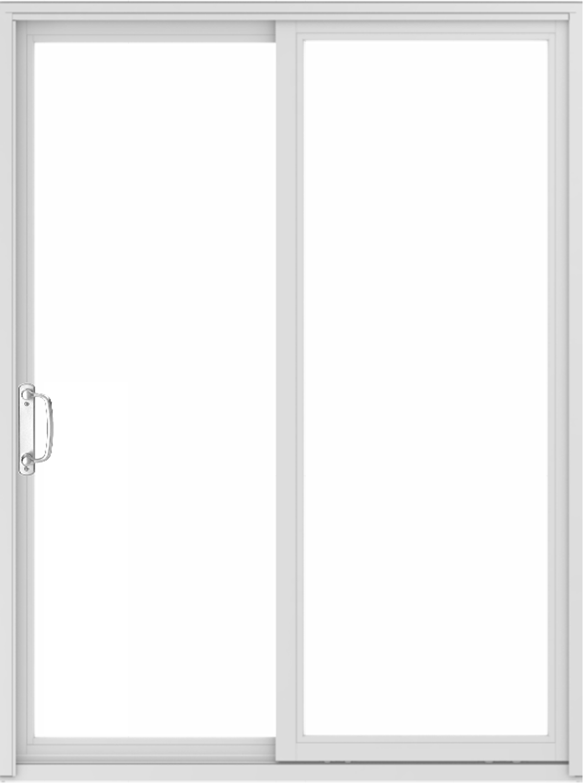 Narroline exterior patio door in color white