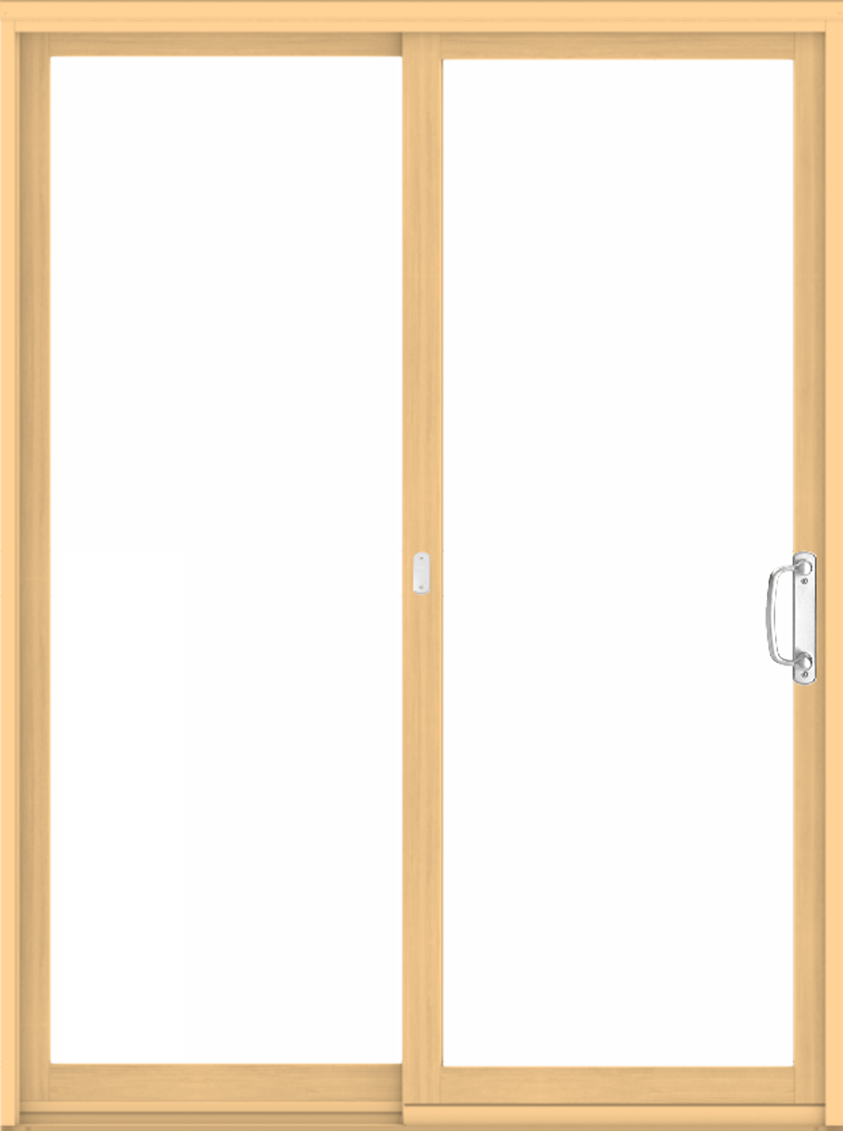 Narroline interior patio door in color pine