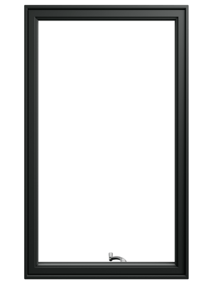 black framed andersen casement window