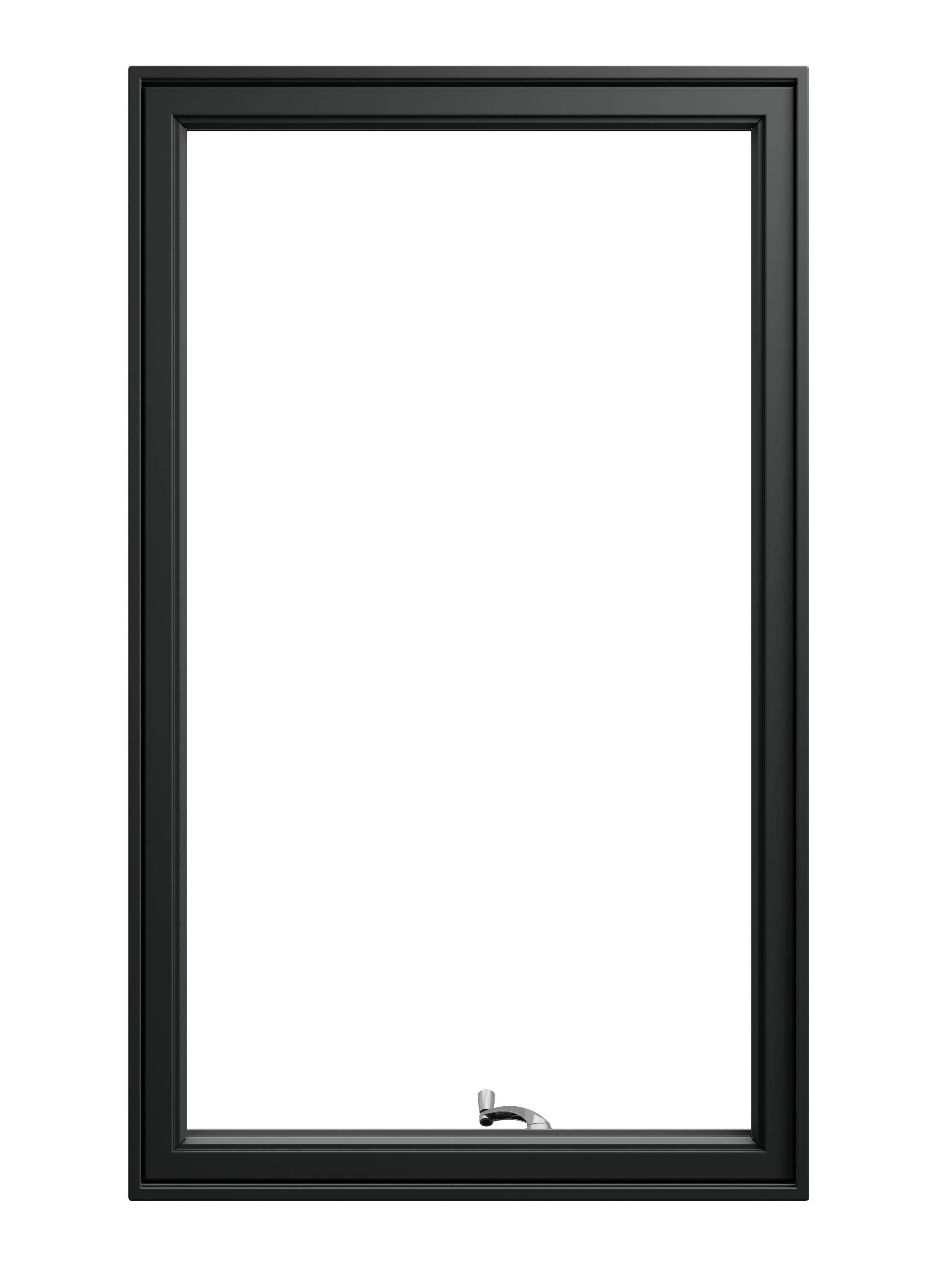 black framed andersen casement window