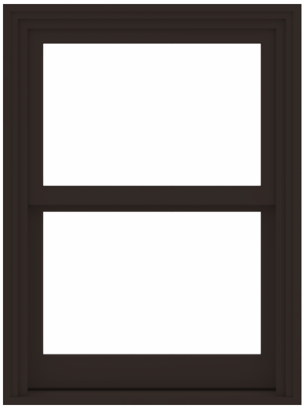 a series double hung andersen window exterior in dark bronze