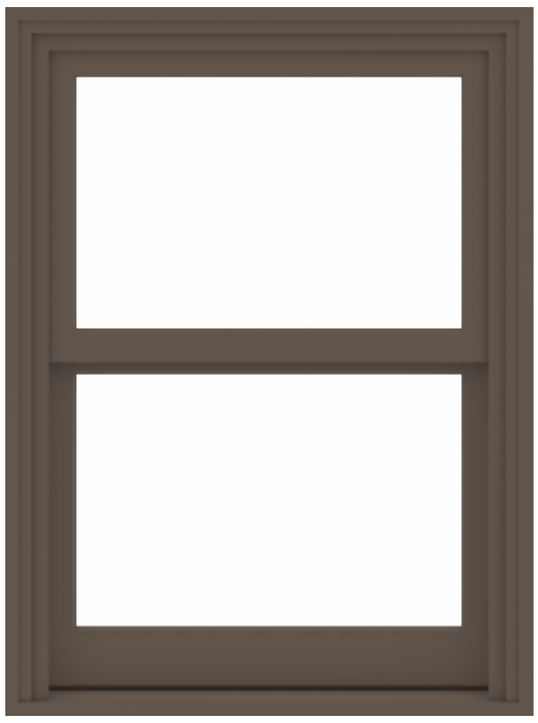 a series double hung window in color terratone