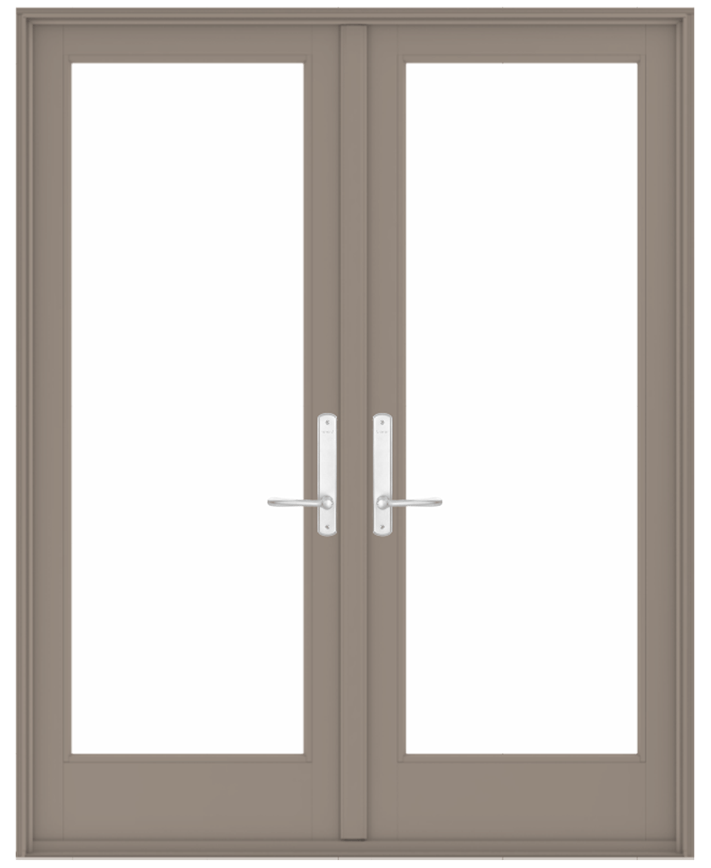 french hinged door in sandtone color