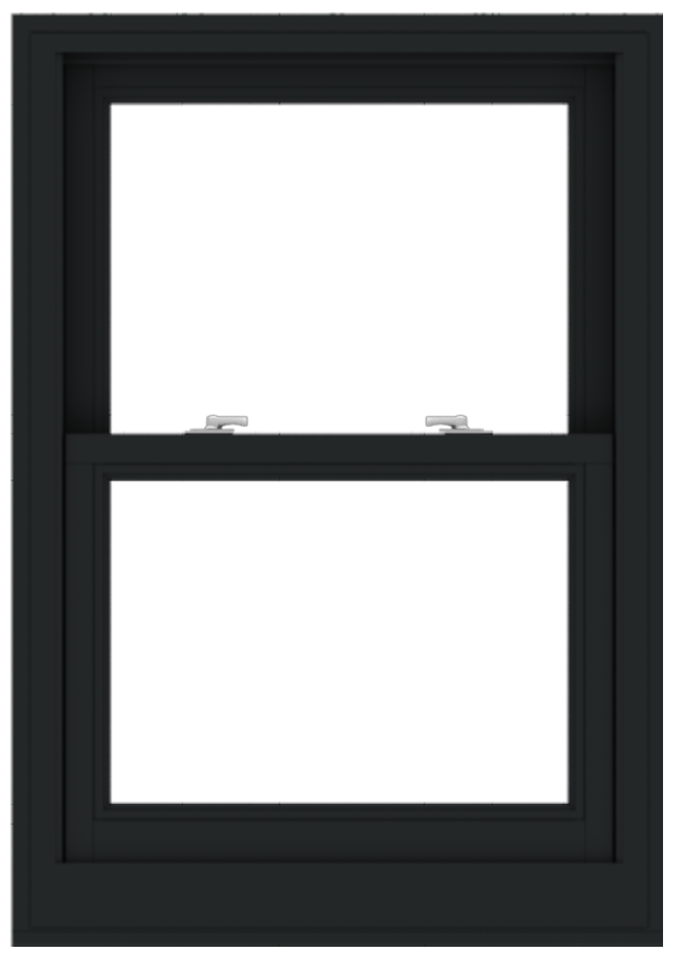 andersen e series double-hung window with black trim