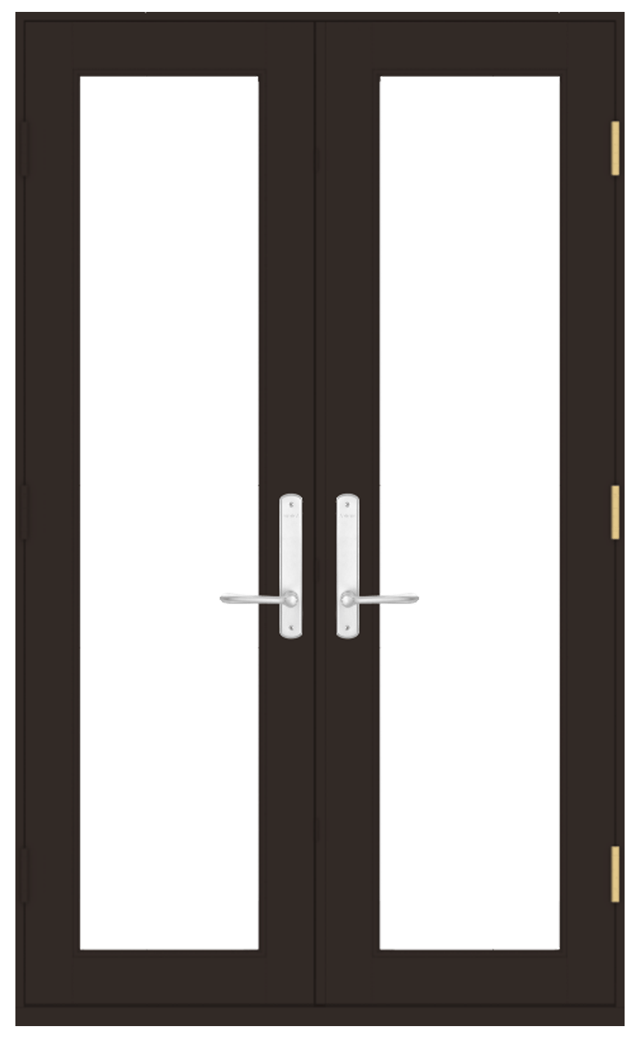 andersen e series hinged patio with dark bronze trim