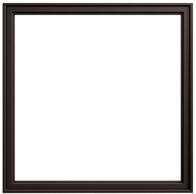 andersen e series picture window with dark bronze frame