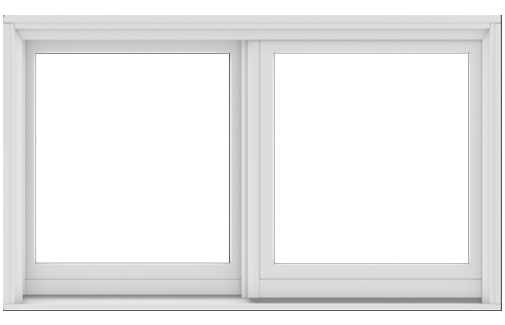 white exterior andersen gliding window