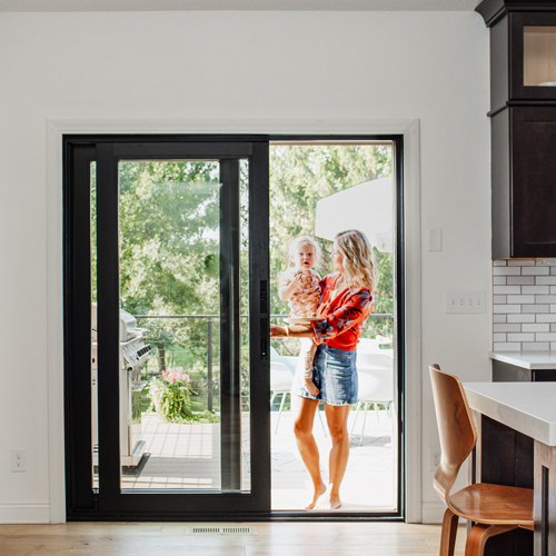 Patio door with TruScene insect screens