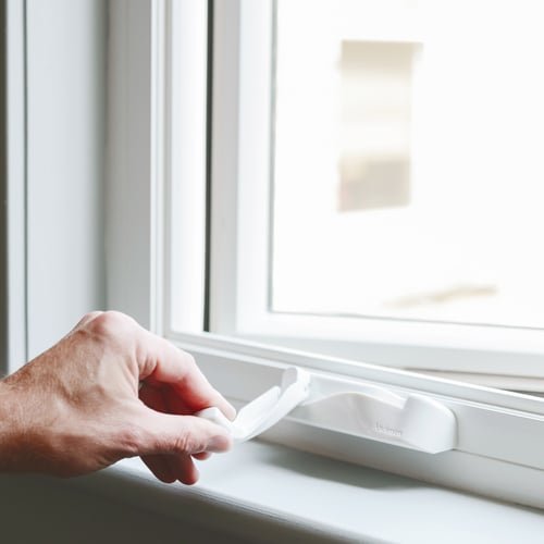 White window with white window crank