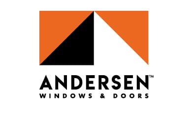 andersen square logo orange and black with company name