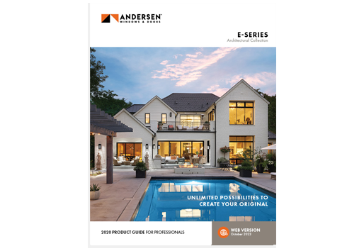 screenshot of andersen e-series product guide cover