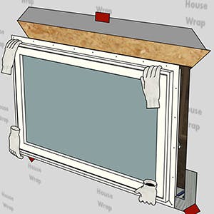 illustration of installing window